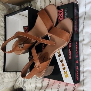 Tan Heeled Sandals by Rock & Candy